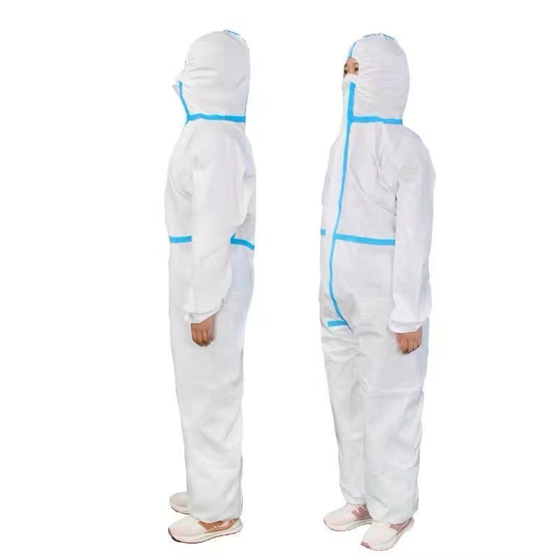 防护服一次性连体带帽养殖场专用隔离防尘衣防水防油喷漆大白岩棉