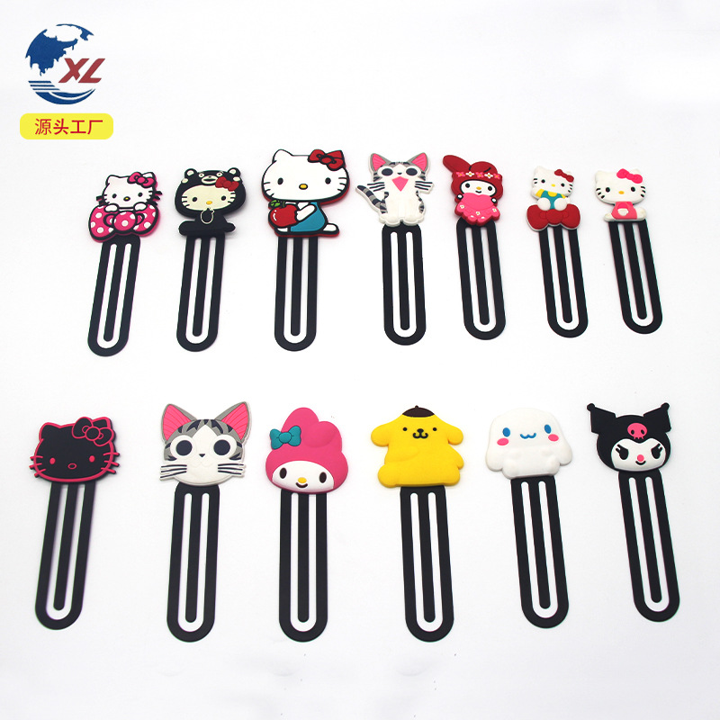Hello Kitty Cat Elementary Student DIY Metal PVC Bookmark for Children Creative Cartoon Cute Girls