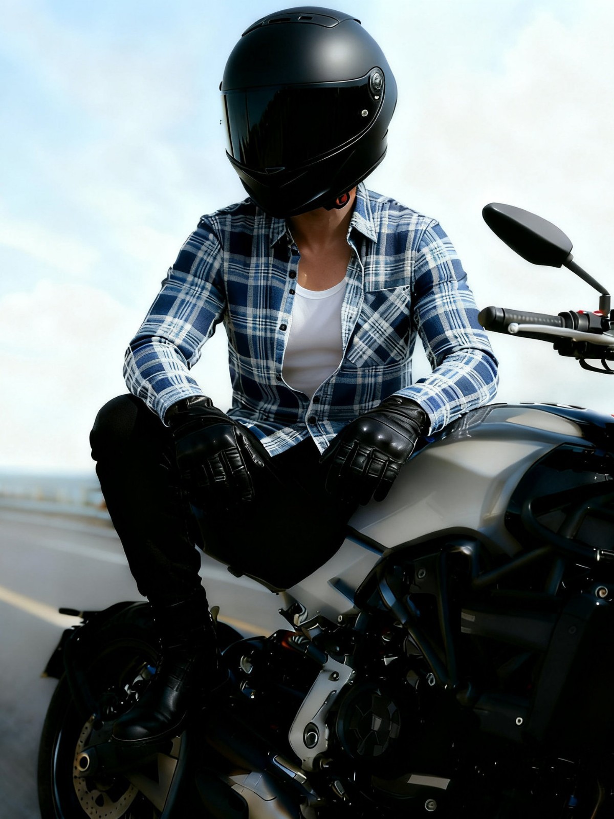 VOLERO Traje de ciclismo de motocicleta Kevlar Casual Retro Four Seasons Locomotive Camisa a cuadros Chaqueta a prueba de caídas