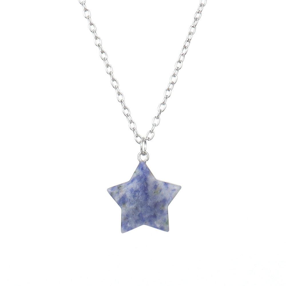 15g Weight Pendant Necklace Classification 1 Piece Quantity Street Occasion Crystal Material Star Pattern Women'S Gender Handmade Design Simple Style Style Simple Style Star Crystal Handmade Pendant Necklace 1 Piece 8