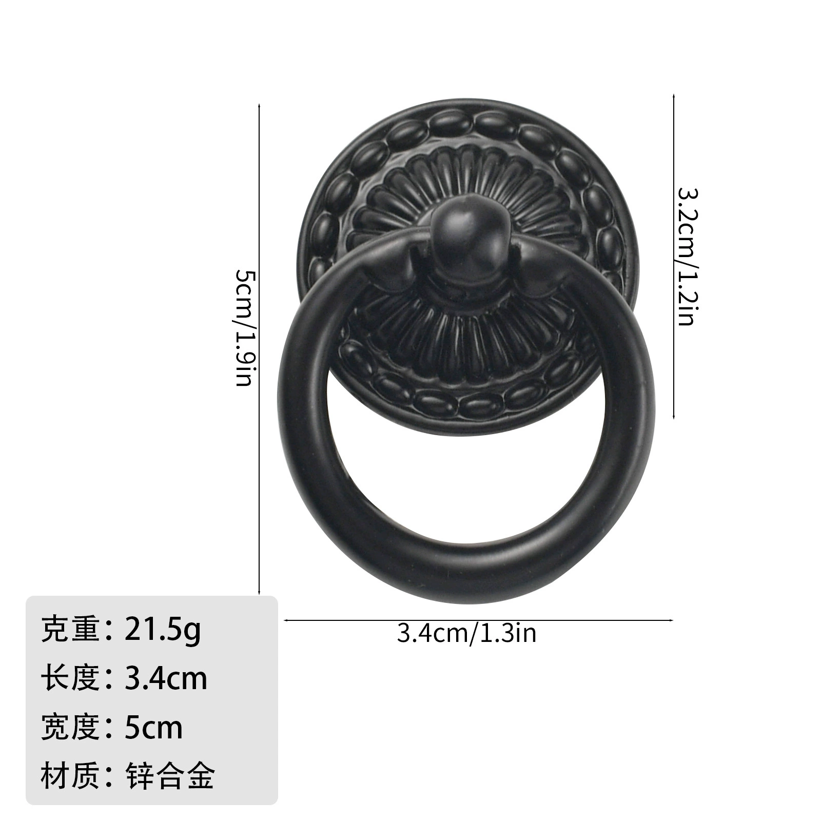 Antique retro bronze ring, furniture, European style