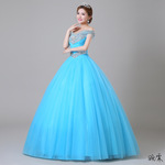 民歌独唱演出服女舞蹈酒会婚礼2020新款独唱民歌彩纱声乐礼服女