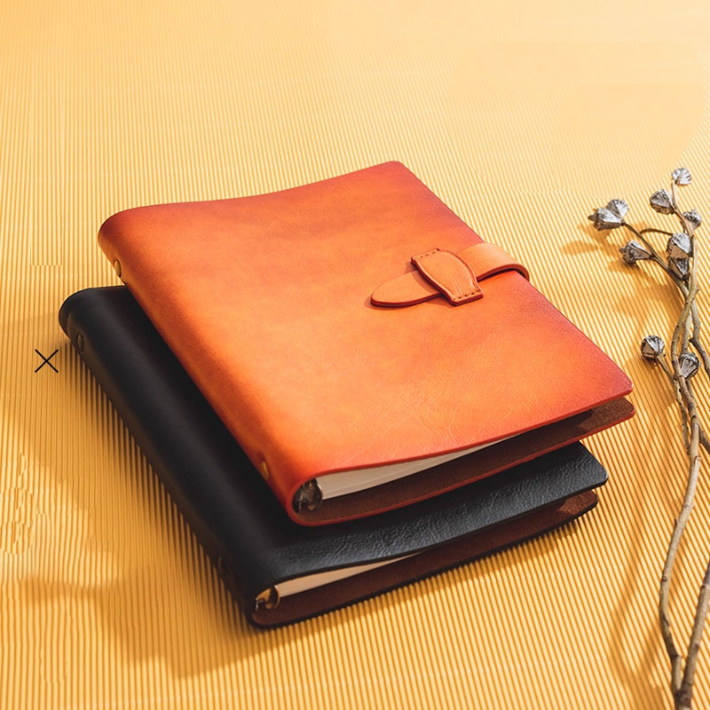 Cuaderno personalizado simple retro de dos capas hebilla de cuaderno de cuaderno de folga desmontable cuaderno de folga