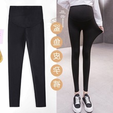孕妇装韩版时尚孕期鲨鱼皮裤紧身加绒柔软材质修身显瘦