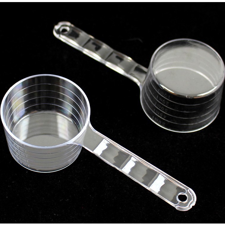 Cucharas medidoras de plástico de 2ml, 4ml, 8ml, 10ml, 20ml, 30ml, 40ml, 50ml, 60ml, 70ml y 100ml