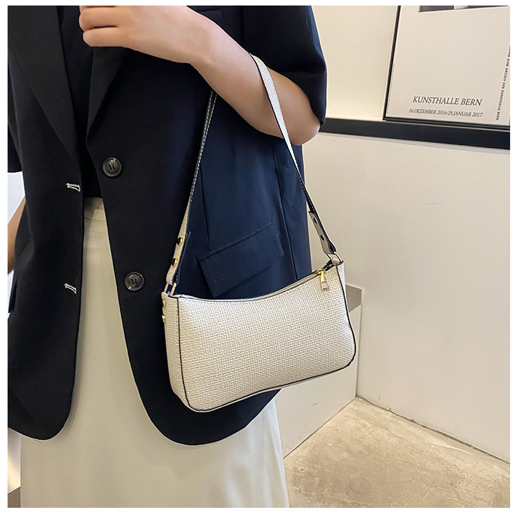 Vintage Solid Color Underarm Bag - Image 8
