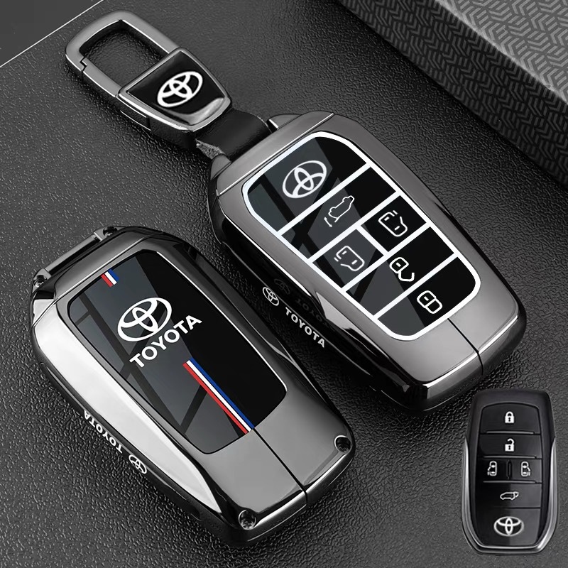 Suitable for 2027 Toyota Sienna key case, Wilfa, Sienna, Granvia, Alphard car metal shell buckle for men