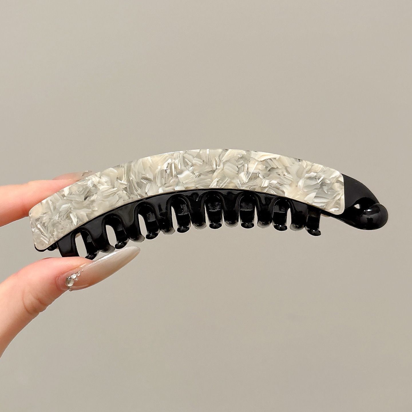 5#Acetate large banana clip [rice pattern] about 13cm