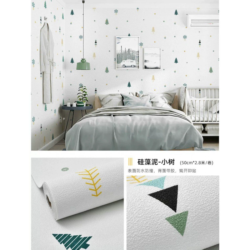 Self-adhesive waterproof wallpapers, three dimensional sticker on wall, 3D