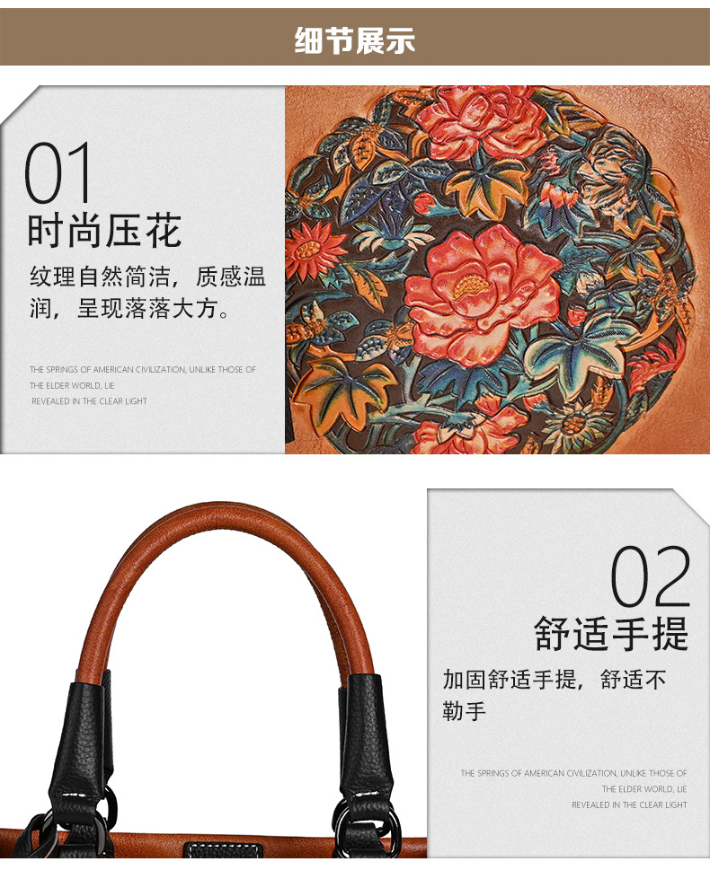 Túi xách nữ da bò thật phong cách Trung Quốc, đeo chéo một vai kiểu retro, dáng vuông nhỏ thời trang — Màu đen cổ điển, Màu nâu cổ điển, Màu xanh lá cổ điển chi tiết 18