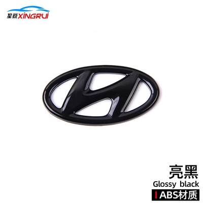 Suitable for modern steering wheel standard Elantra Soe eight Yazun Huatai Santa Fe Tucson horn modification free car logo (Car logo) - steering-wheel-logo-gloss-black-model