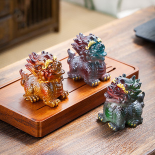 New Dragon Baby Color-Changing Tea Pet Dragon Ornaments Change Color When Exposed to Hot Water Tea Table Small Ornaments Tea Set Accessories