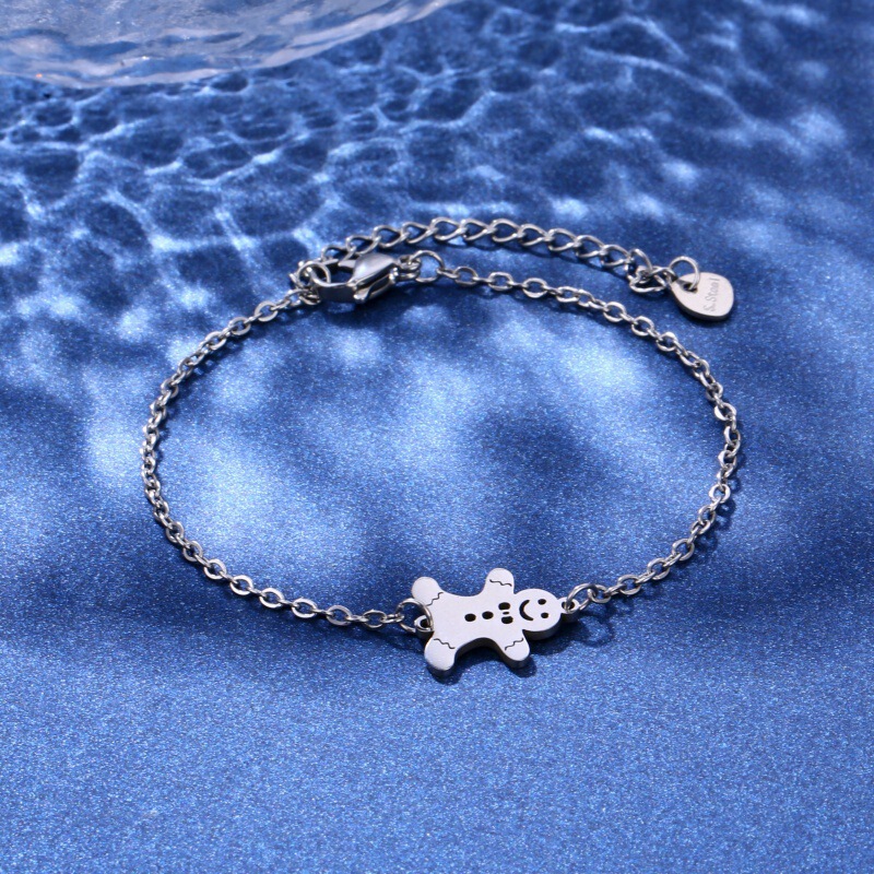 jewelry欧美跨境新款时尚饰品雪人手链女气质可爱圣诞节设计吊坠|undefined
