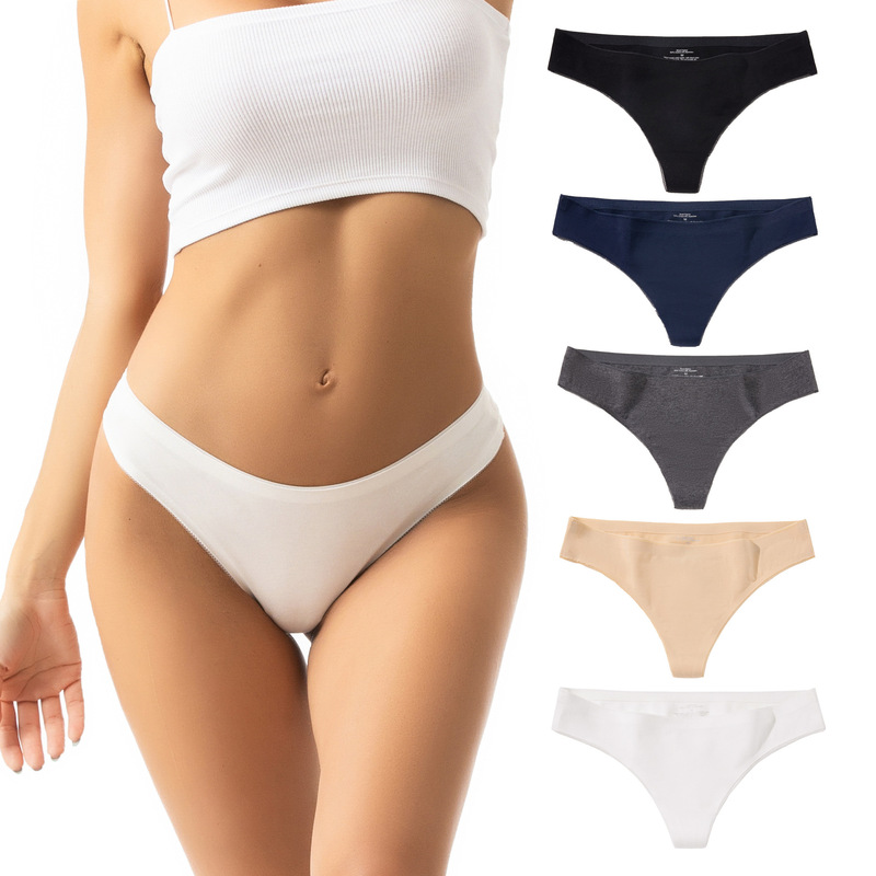 European and American Cross-Border Women's Seamless Panties, Women's Hip-Lifting Cotton Low-Waist T-Pants, Direct Sales from the Manufacturer, Pure Cotton Thin Style