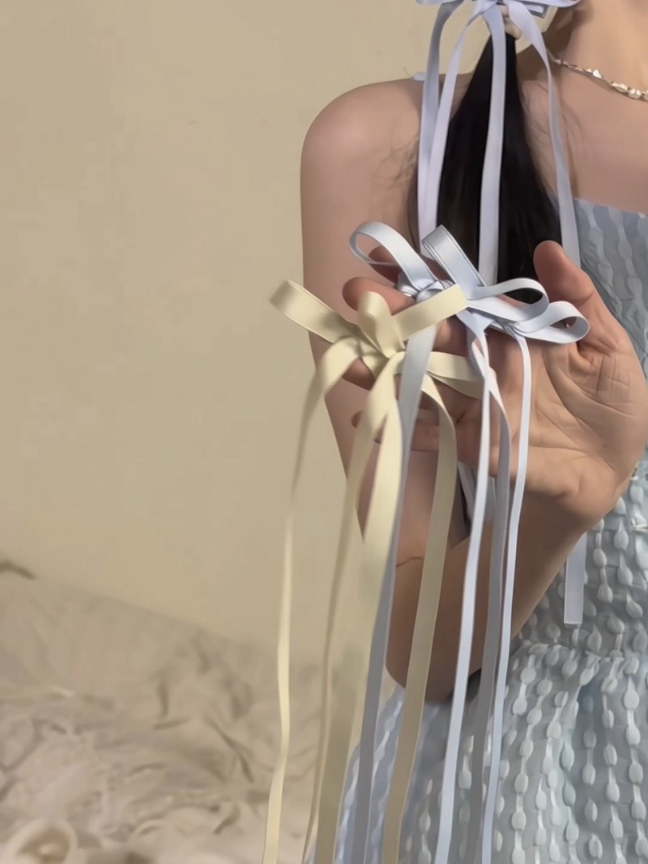 丝带蝴蝶结发夹绑发飘带甜美少女发饰编发夹双马尾扎发绳韩式头饰-阿里巴巴