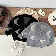 ins Korean style baby clothes, autumn clothes, knitted cardigan jackets for men and women, baby children's outing sweaters, spring and autumn clothes