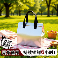铝箔保温保冷外卖专用商用甜品奶茶蛋糕无纺布手提打包袋跨境专供
