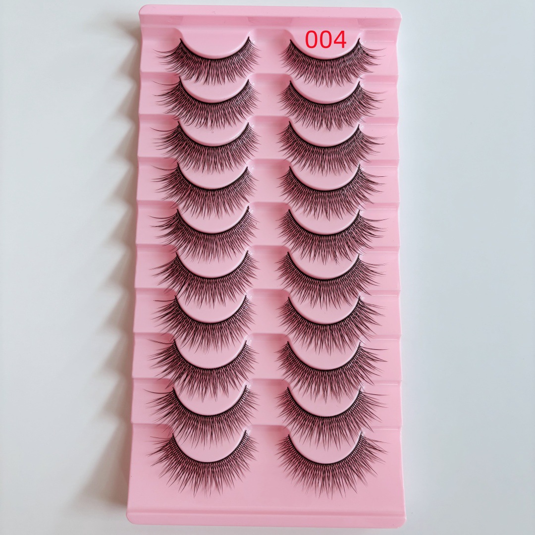 10 pares de sentimientos de la madre de tallo duro cómics Little Devil pestañas postizas Las pestañas postizas de tallo duro pueden soportar pestañas postizas