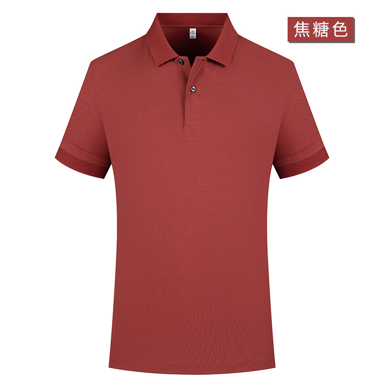 200G sensación de seda fría camiseta polo camiseta de verano impresa logotipo de manga corta ropa de trabajo personalizada para hombres y mujeres