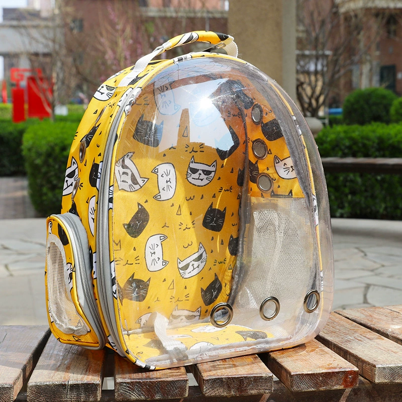 Handheld space backpack, transparent dome design, portable 0.98 kg