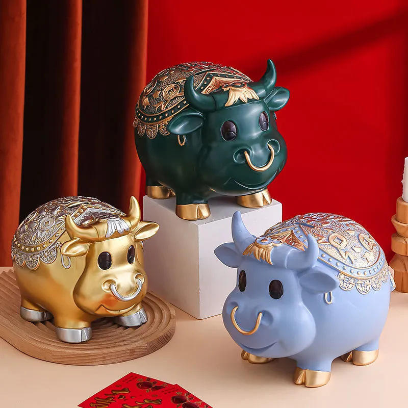 Manufacturer's New Product Creative Taurus Large-Capacity Piggy Bank Cute Piggy Bank Boy Money Storage Adult Children Girl Network