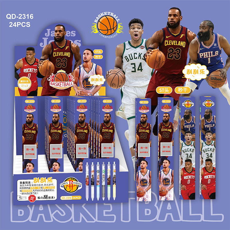 Bolígrafo de presión con clip metálico, estilo scratch card, modelo ST21+3