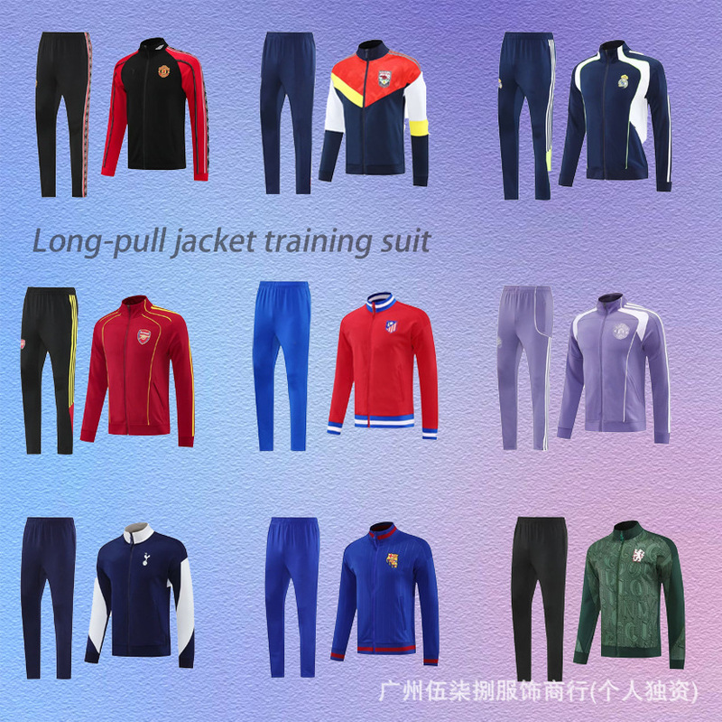 25 New Winter Long Zip Jackets Royal m Race Tottenham Arsenal Inter Ac Barcelona Chelsea Training Uniforms Jerseys