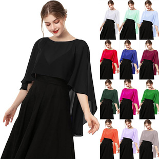 Women's chiffon shawl shawl and shawl evening dress wedding shawl overcoat sun protection and meat cover