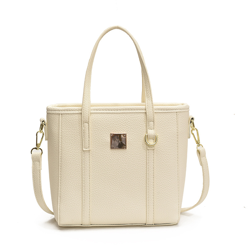 Bolso Tote de moda coreana 2025 verano nuevo estilo bolso de hombro con patrón de lichi bolso de mensajero casual mujer