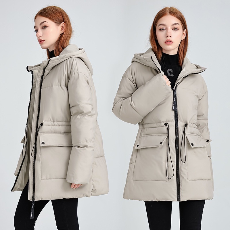 Europa y los Estados Unidos abrigo de algodón de plumón de invierno para mujeres nuevas herramientas rusas sueltas grandes delgadas y simples ropa de pan gruesa