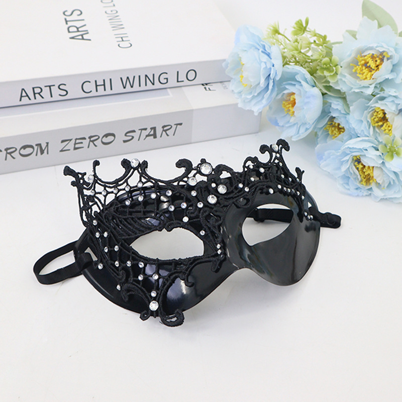 Venecia baile de máscaras de diamantes de un solo ojo máscara de cabeza plana mitad cara princesa sexy espectáculo de fiesta máscara de ojos