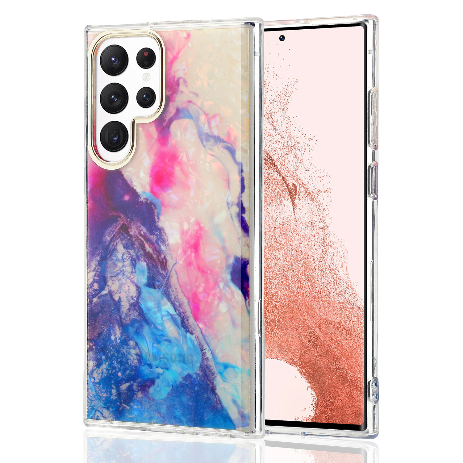 Retro Novelty Marble Rainbow Leopard Pc Tpu  Phone Cases display picture 4