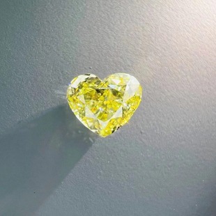 GIA International Certificate Naked Stone Medium Color Yellow 1.01ct Heart Shaped Naked Diamond Jewelry Inlaid Ring Pendant Clarity si1