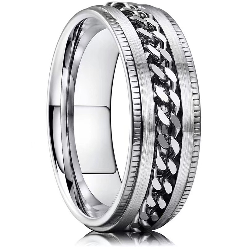 7g Weight Rings Classification Simple Style Geometric Titanium Steel Plating Unisex Rings