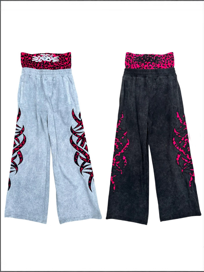 2025 Europa y los Estados Unidos otoño y invierno diseño de pantalones dobles nicho personalidad y2k moda pantalones sueltos de piernas anchas para hombres y mujeres