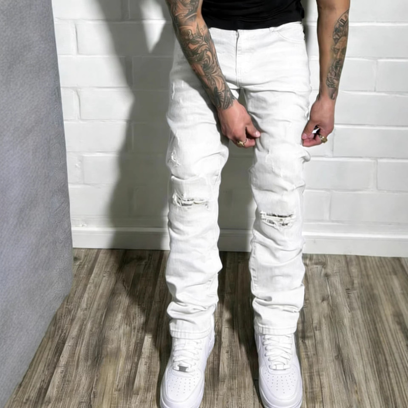 Cross-Border Foreign Trade American-Style Trendy Men's Jeans Versatile Casual Simple Loose-Fitting Slim-Fit Long Pants Cross-Border Foreign Trade American-Style Trendy Men's Jeans Versatile Casual Simple Loose-Fitting Slim-Fit Long Pants