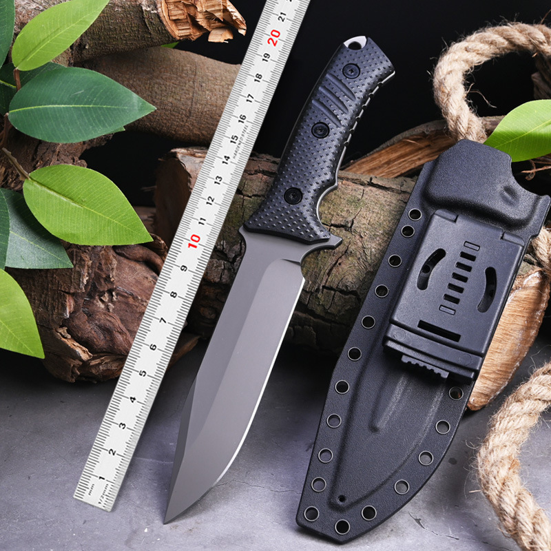 Outdoor Knife Pacific Tactical Straight Knife Military Knife High Hardness Camping Survival Knife Mountaineering Knife Portable Survival Tool