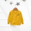 Yellow cardigan, with embroidery