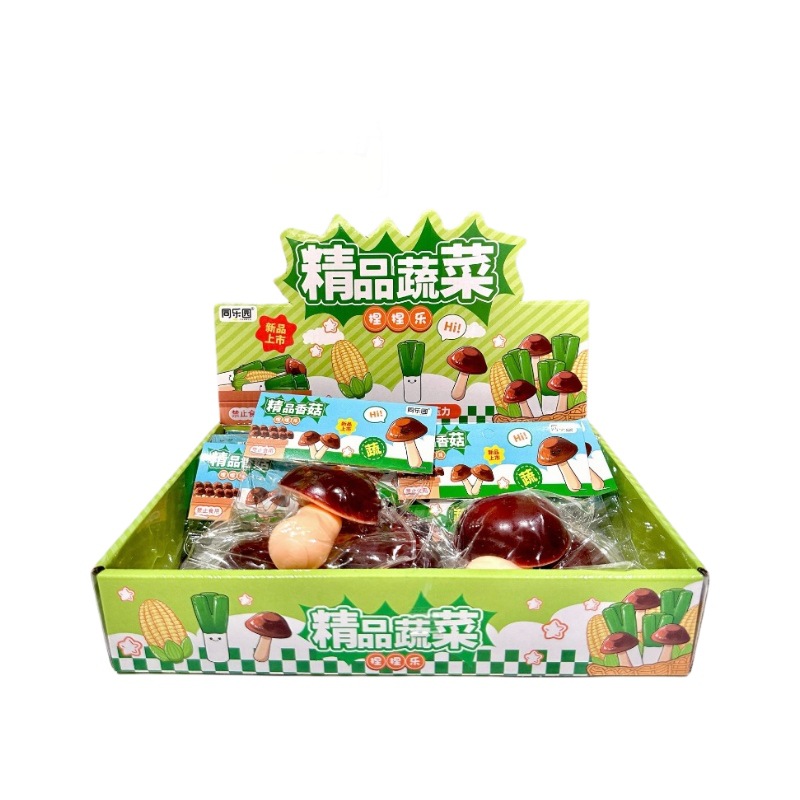Nuevos productos creativos de Tongyuan, hongos shiitake, música de pellizco, descompresión, juego de comida, software de compresión que cambia de color, juguetes TPR de descompresión