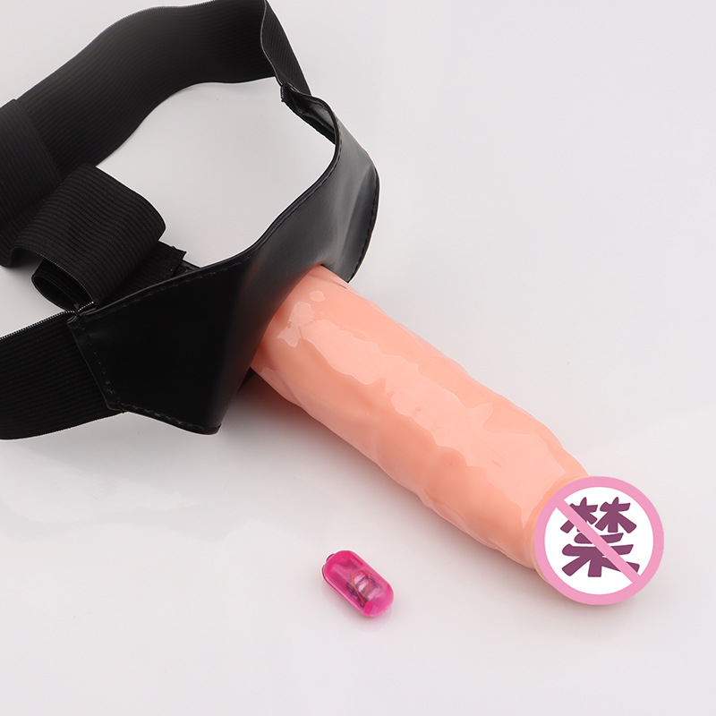 Wearable Vibrating Hollow Strap-on Panty with Simulated Silicone Sleeve, Small Size — detail image 7