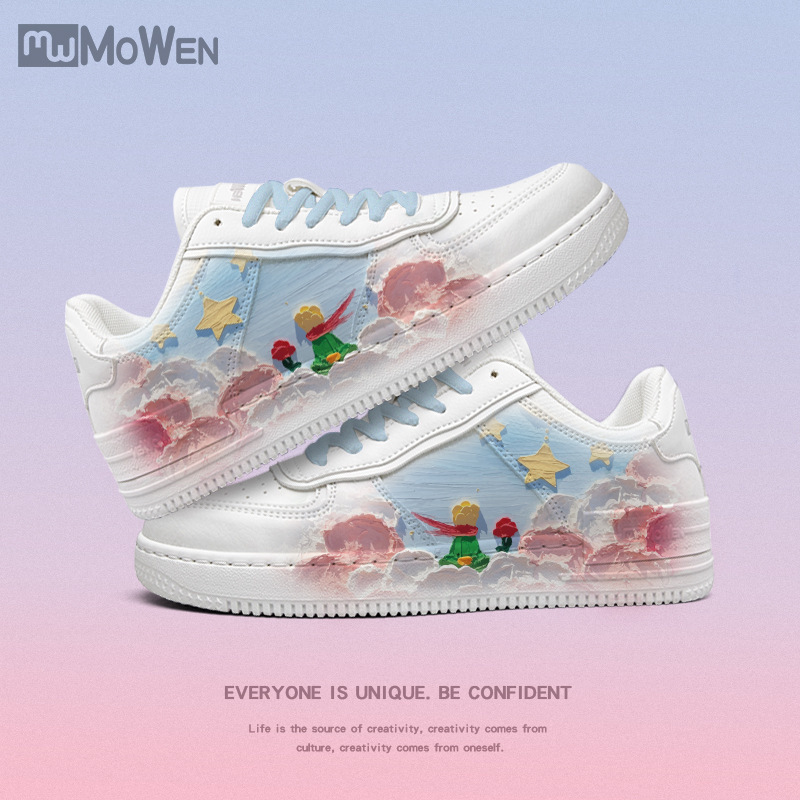 Little Prince Peripheral Board Shoes Prince All-match White Shoes Light Spring and Summer New Casual Sneakers Women's Shoes for Students