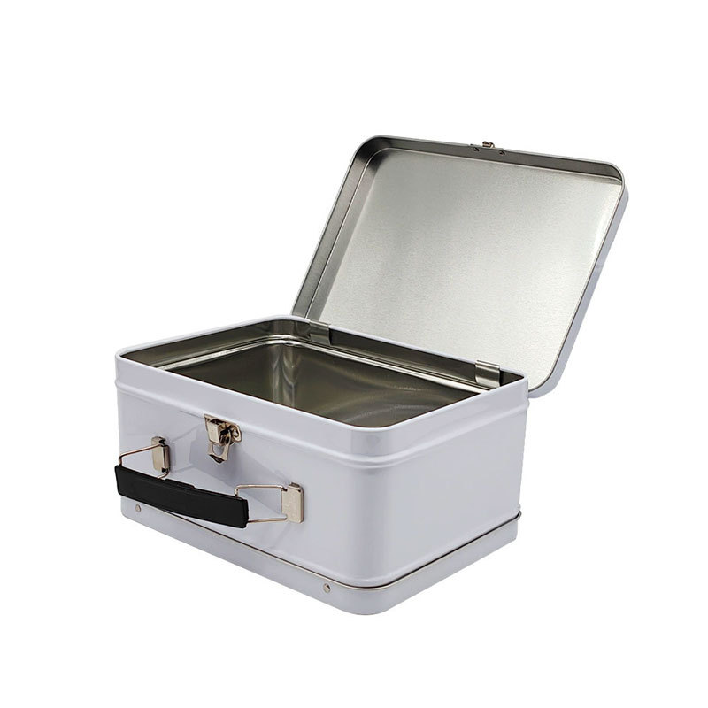 Al contado, la Caja de almuerzo cuadrada de la boca de caballo con cerradura de mano contiene regalos para almacenar cajas de hierro, cajas de juguetes y cajas portátiles. image 5