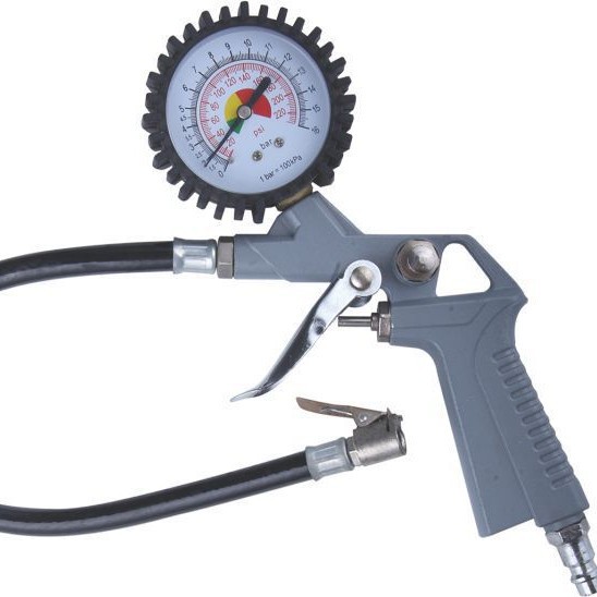 气压表汽车轮胎打气枪胎压表带充气胎压监测表打气嘴充气胎压枪