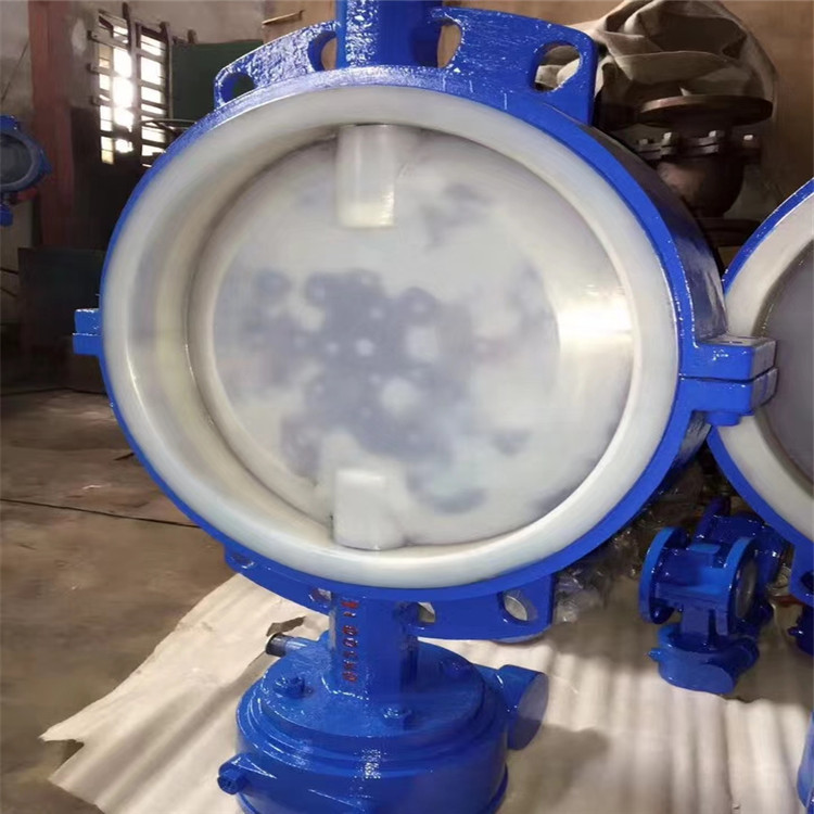 D371F46-10C 涡轮对夹式衬氟蝶阀 D371F46 化工管道蝶阀.