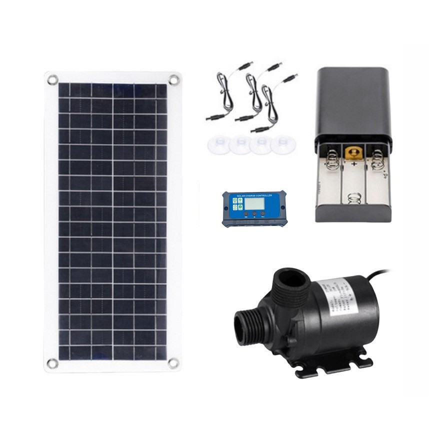 Cross-border 30W12V solar water pump suit battery box new energy large flow green environmental protection pumping