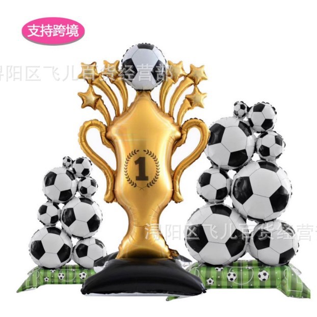 Large standing football pile aluminum film balloon standing world…