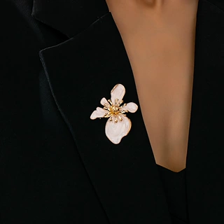 1件甜美气质优雅夸张的滴油花朵胸针适合女士每日服装