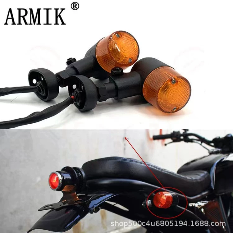 Аксессуары для мотоциклов Алюминиевый сплав прохладный черный направленный поворотный фонарь Harley мотоцикл модифицированный ретро стиль поворотный фонарь