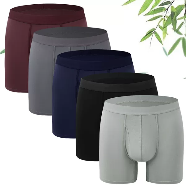 European and American Cross-Border Extended Men's Underwear Sports Breathable Mid-Waist Boxer Briefs Amazon Standard Ready Stock
