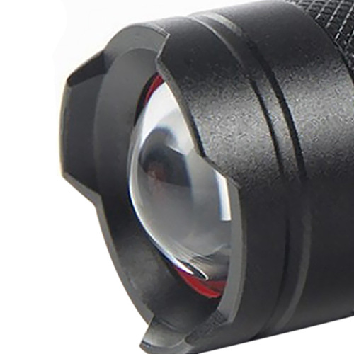 Cross-border emergency portable aluminum alloy strong light flashlight purple LED mini self-defense telescopic zoom outdoor lighting
